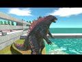 Evolved Godzilla 2024 rescue Kong from Titanverse + Creepy Monster - Animal Revolt Battle Simulator