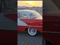 1956 Oldsmobile 88 Rocket White And Red Classic Car Drive By Engine Sound