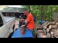 Splitting ash/oak rounds into truck w/Ultra