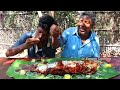 5 KG FISH FRY EATING IN VILLAGE | WHOLE FISH COOKING AND EATING | KENDAI MEEN FRY | FARMER COOKING