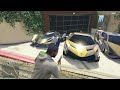 GTA 5 - Stealing Golden Lamborghini SuperCars with Franklin! | (Real Life Cars #24)