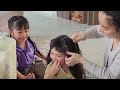 Vlog Đi học: Quy trình mỗi sáng của 3 mẹ con, Bảo Ngọc vẫn làm biếng đi học nằm ngủ nướng