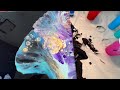 #90 Dutch Pour💙💜🩵🤎Wauww I am speechless! 🥰 [Acrylic Painting]. Fluid Art Painting..