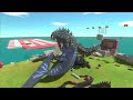 Aquatics Battle - The Bloop VS Evolution of Godzilla 2014 - Animal Revolt Battle Simulator