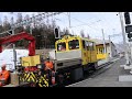 RhB, Pontresina, Die letzten Meter des De 2/2 Nr. 151 auf RhB-Gleis plus Betriebsalltag. 23.03.2023