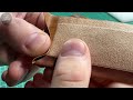 Making a Lined Bi-fold wallet from vegetable tanned leather by #wildleathercraft. Free pattern PDF.