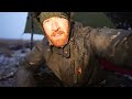 BLIZZARD CAMPING - WINTER SNOWSTORM - Heavy Rain Tunnel Tent