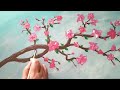 Como pintar lindas flores de cerejeiras !!! #acrílic painting #cherry blossoms 🌸🌺🌸
