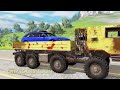 Giant Car vs Bus ✅ BeamNG.Drive | GipsoCartoon