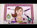 How to Draw MAKEUP on a FACE 💅💄💋MAKEUP on a FACE Drawing | Makeup Coloring Pages