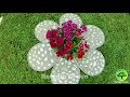 💚Garden decor with bucket / Crafts with cement / Recycling