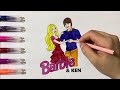 Dress Up Barbie and Barbie Characters Coloring with Sticker Book | painting and drawing for children