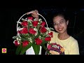 HOW TO MAKE Congratulations flowers with RED ROSE Flower |episode 1