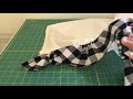 HOW TO MAKE A FARMHOUSE STYLE BUFFALO CHECK RUFFLED TEA TOWEL