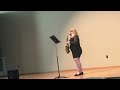 St Charles community college student recital 4/6/22. Aria for Alto saxophone and piano