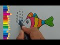 rainbow fish drawing fish drawing colouring  painting for kids super easy drawings @123artwithfun