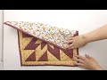 Patchwork pillowcase made of triangles and squares