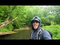 Fishing a Wisconsin Stream in the Rain—Magical! (Tenkara Fly Fishing)