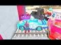 GTA 5 Spiderman Cars 3 DisneyCars Lightning McQueen, Tokyo Mater, Mack Truck Can Stop the train.