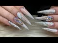 French Ombré || Colour Blocking | Ice Christmas Acrylic Nails Design using all Glitterbels