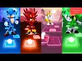 Sonic The Hedgehog Vs Knuckles Narzo Vs Classic Tails Vs Green Sonic Tiles Hop EDM Rush