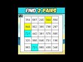 ⏱️ Find the same number. #367 | Looks easy, but don't let your guard down! 24 questions.