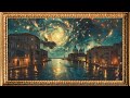 4K Free Framed TV Art Screensaver Animated | Starry Night, Venice Italy | Fantasy Art Animated