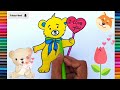 How To Draw Bear/Cute Teddy Bear Drawing/Drawing picture For toddler/Drawing Picture