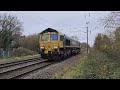 Trains at Hatfield & Stainforth and Fowler Bridge Road Crossing 23/11/23 with The Royal Scots Grey.