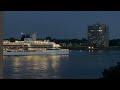 Viking Cruise floats by in the night