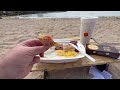 McDonalds Breakfast in Hawaii! What's on the Menu as we eat on the beach!