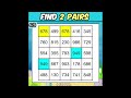 ⏱️ Find the same number. #374 | Looks easy, but don't let your guard down! 24 questions.