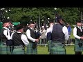 Macánta Pipe Band competing in Grade 3A at 2024 British Pipe Band Championships in Forres, Scotland