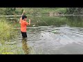 fish trap, the fish trap boy khai caught a giant catfish weighing 12 kg for sale, fishing techniques