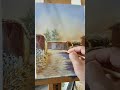 رسم منظر ريفي بألوان الاكريليك