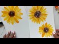 Super Easy Sunflowers in Watercolour - Step-by-step Tutorial