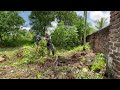 Help homeless couple clean up abandoned house to live in - Cut overgrown, invasive grass