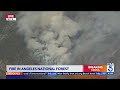 Evacuations ordered due to fire burning in Angeles National Forest