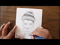 How to draw girl with rose flower || Pencil Sketch of a girl || Art Video