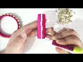 10 How to make Designer Silk Thread Bangles || Designer Bridal Bangles Set at home