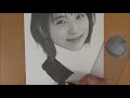 鉛筆画 浜辺美波 完成までの一部始終 動画 早送り / Pencil drawing/ Minami Hamabe/ Portrait/ How To Draw