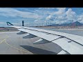 [4K] JULY 2023 Cathay Pacific A330-300 Manila-Hong Kong landing to Hong Kong International Airport