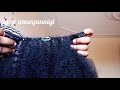 DIY kinky curly CLIP- INs with BULK HAIR (Part 1)