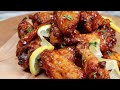 Crispy Honey Sriracha Oven Baked Wings | Oven Baked Wings Recipe