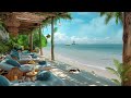 Summer Tropical Beach Environment - Uplifting Bossa Nova Tunes & Soothing Ocean Waves fo Relaxing 🌊
