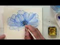 How to paint Transparent flowers with watercolor, X-Ray flowers