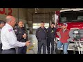 Lafayette Fire Department Presents $10k Donation to Firefighter Battling Cancer from FDC Foundation.