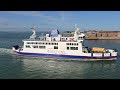 Wightlink ferry  St Faith  sailing into Portsmouth