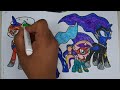 Coloring Pages EQUESTRIA GIRLS - Dazzlings /How to color My Little Pony/Drawing Tutorial Art/MLP🦄art