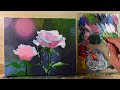 How to Paint Pink Rose / Step-by-Step Acrylic Painting / Correa Art